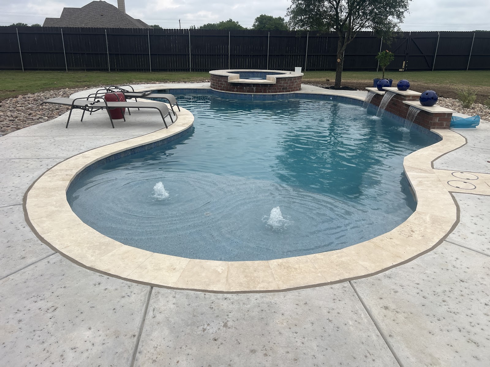 Pool & Spa Combo with Landscape Design | Pecos